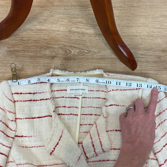 Isabel Marant Etoile Cream Striped Jacket - Picture 12 of 15